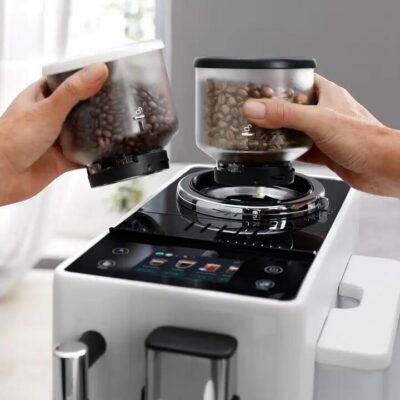 De'Longhi Rivelia with Steam Wand Automatic Coffee Machine Arctic White