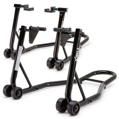 T-REX Motorcycle Stands Front & Rear Heavy-Duty Motorbike Lift Paddock Steel