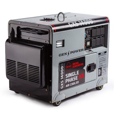 GENPOWER 8.4kW Peak 6kW Rated Commercial Diesel Generator, Electric Key Start, 6 x 15A, Single Phase