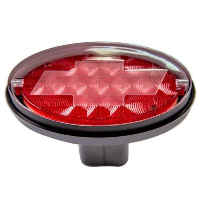 JAXSYN Novelty Tow-bar / Trailer Hitch Cover - Red Oval Brake Light Chevvy logo