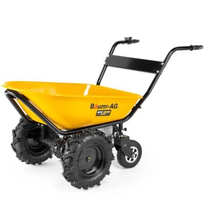 PRE-ORDER BAUMR-AG 40V Battery Powered Wheelbarrow Motorised Electric, 100L Bucket Volume, 4 Wheel, 260kg Capacity