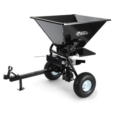 PLANTCRAFT 160L Tow Behind Broadcast Seed and Fertiliser Spreader, 158kg Load, Heavy Duty