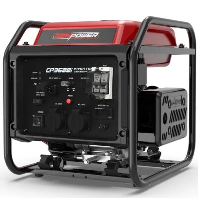 GENPOWER 3.6kW Peak 3.2kW Open Frame Inverter Generator, 2x15A, 11L Tank, RCD, Portable, Backup