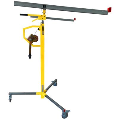 UNIMAC Drywall & Panel Lifter, 1200 x 3600 68kg Max Gyprock Sheet, Galvanised, No-mark Locking Castors