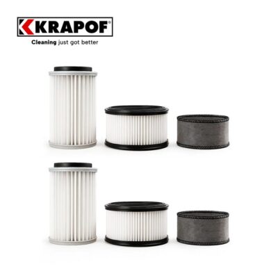 6 Pack Filter Kit For KRAPOF Auto Clean Self Empty Vac