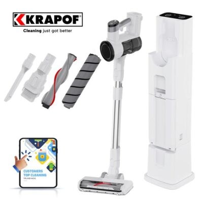 KRAPOF Auto Clean Self Empty Slim Power Vac Cordless Stick Vacuum & Free Shipping