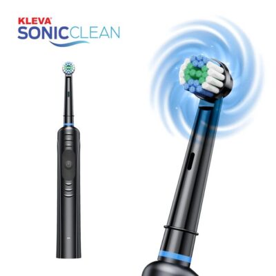 Kleva SonicClean Rechargeable Electric toothbrush with 4 Brush Heads