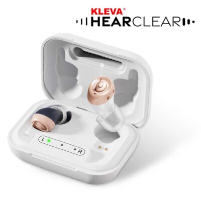 Kleva HearClear Mini Rechargeable Hearing Amplifier - 14hr Battery | Smart Noise Reduction | Free Zoom Vision