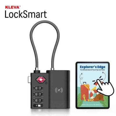 Kleva TSA LockSmart Travel Tag Bluetooth Tracker for Apple Find My + FREE Travel Tips ebook