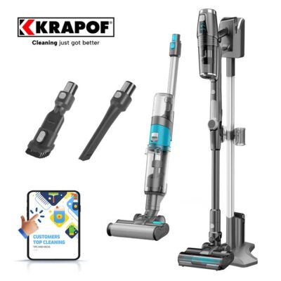 KRAPOF Wet & Dry 2-in-1 Cordless Stick Vacuum and Smart Mop Floor Cleaner