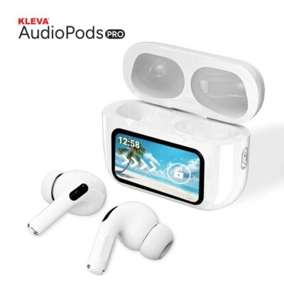 Kleva True Wireless Noise Cancelling AudioPods Pro with Touch Screen & Charging Case