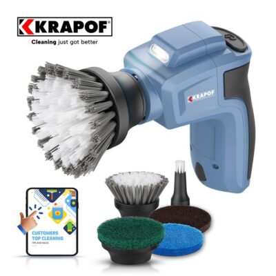 KRAPOF Electric Lumi Scrub Pocket Cleaner with 5 Replaceable Cleaning Heads
