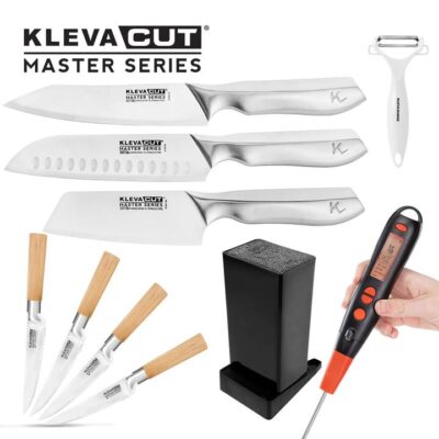 KlevaCut Professional Chef 3pc Knife Set + $130 FREE Gifts + Lifetime Guarantee!
