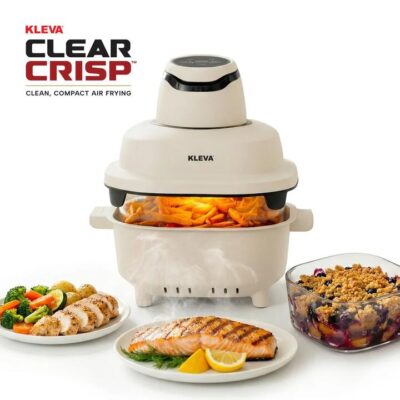 KLEVA Clear Crisp Glass Air Fryer - Healthy, Crispy, Non-Toxic Cooking