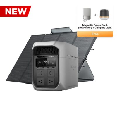 EcoFlow EcoFlow DELTA 3 Max Plus Portable Power Station+400W Solar Panel